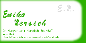 eniko mersich business card